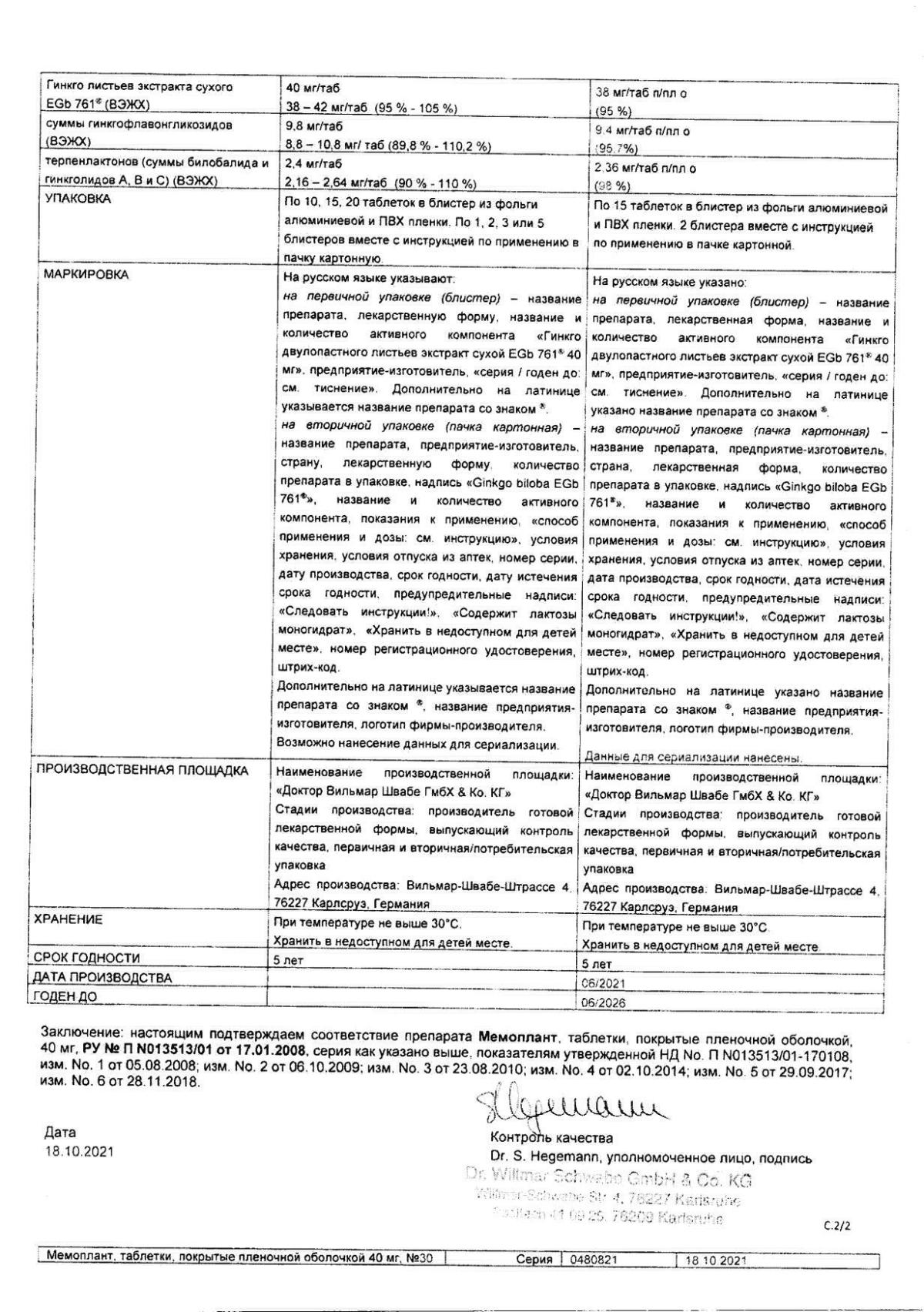 Мемоплант - купить в аптеке Вита Азов, Ростовская область