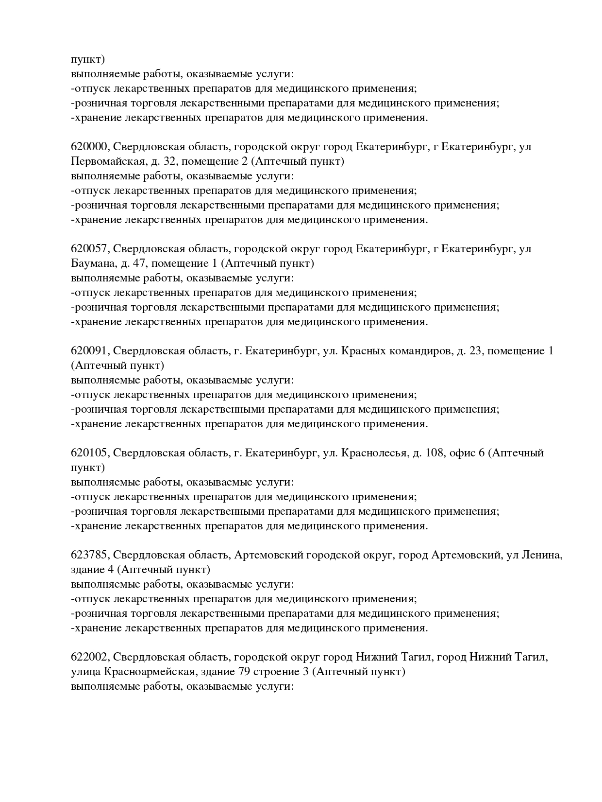 Выписка из реестра лицензий компании-партнера ООО АФИНА страница 20