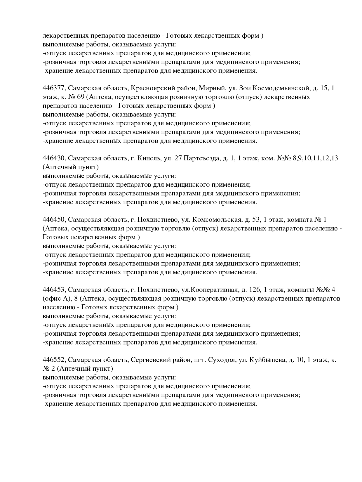 Выписка из реестра лицензий компании-партнера ООО АСТРА страница 12