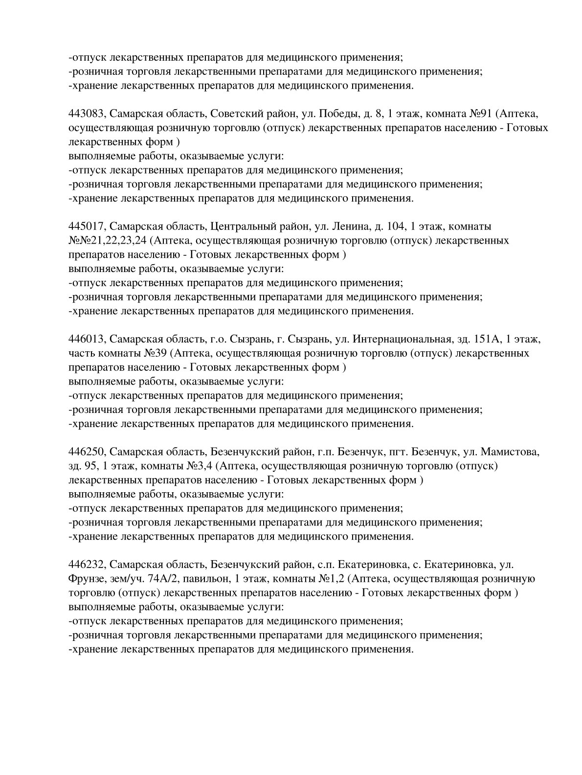 Выписка из реестра лицензий компании-партнера ООО ФЕНИКС страница 12