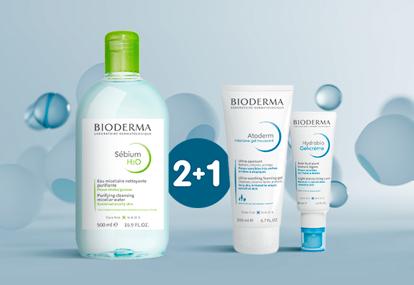 Каждая третья упаковка<br>Bioderma — бесплатно
