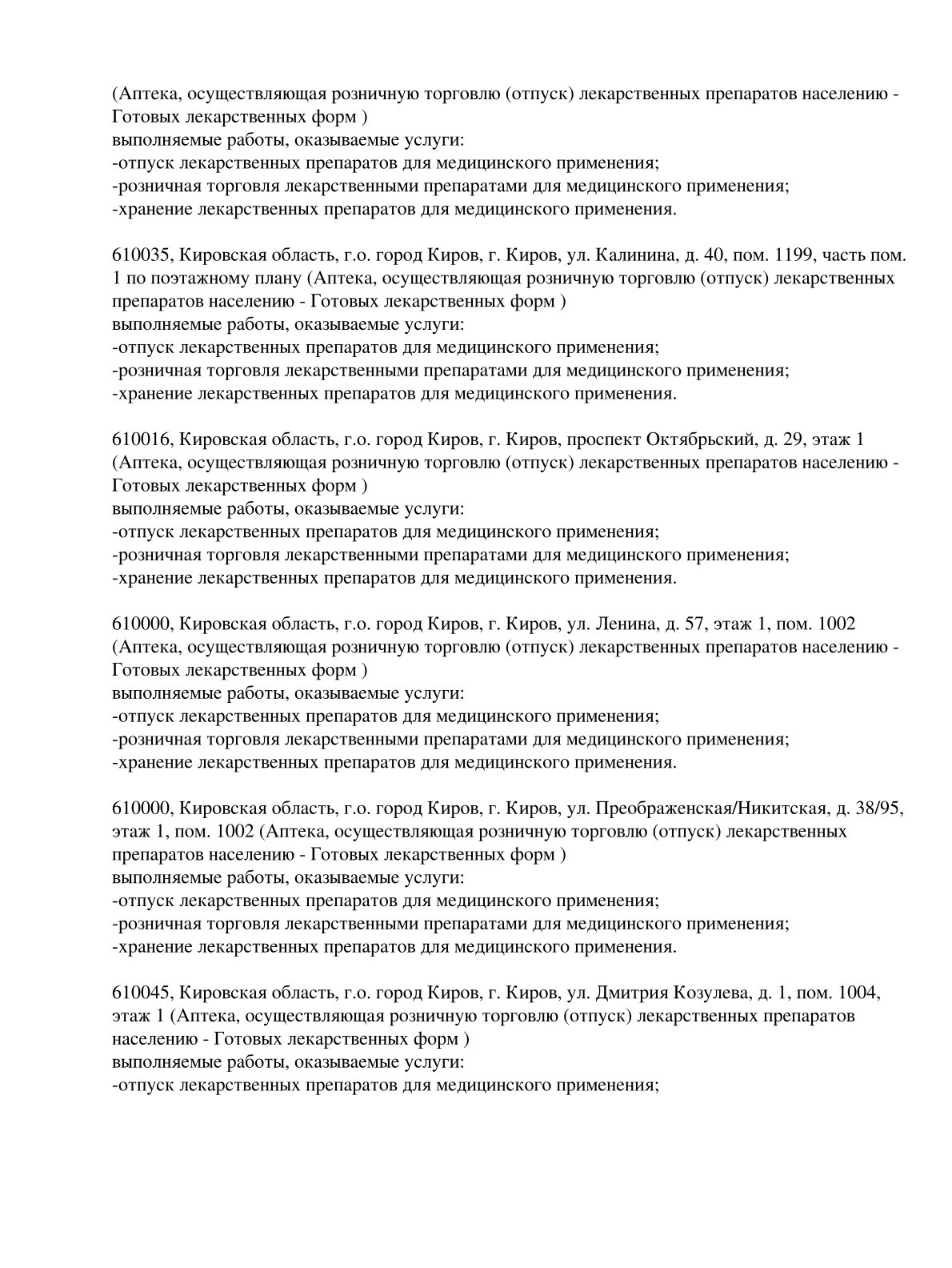 Выписка из реестра лицензий компании-партнера ООО КИПАРИС страница 7