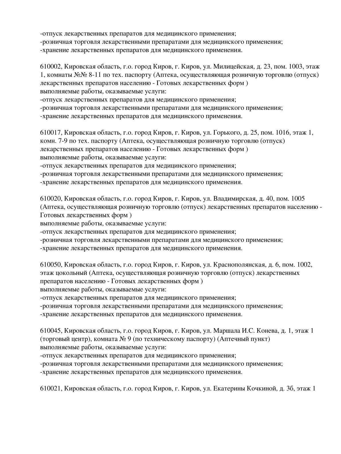 Выписка из реестра лицензий компании-партнера ООО КИПАРИС страница 6
