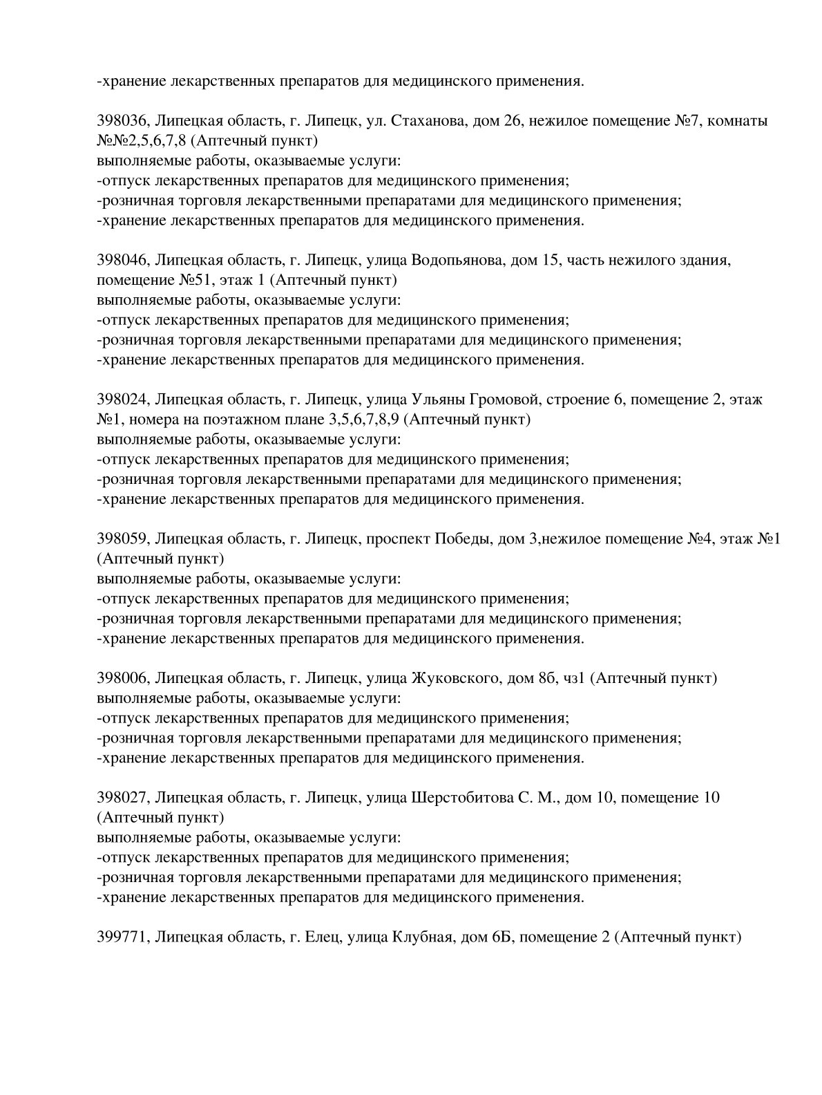 Выписка из реестра лицензий компании-партнера ООО УРАН страница 3
