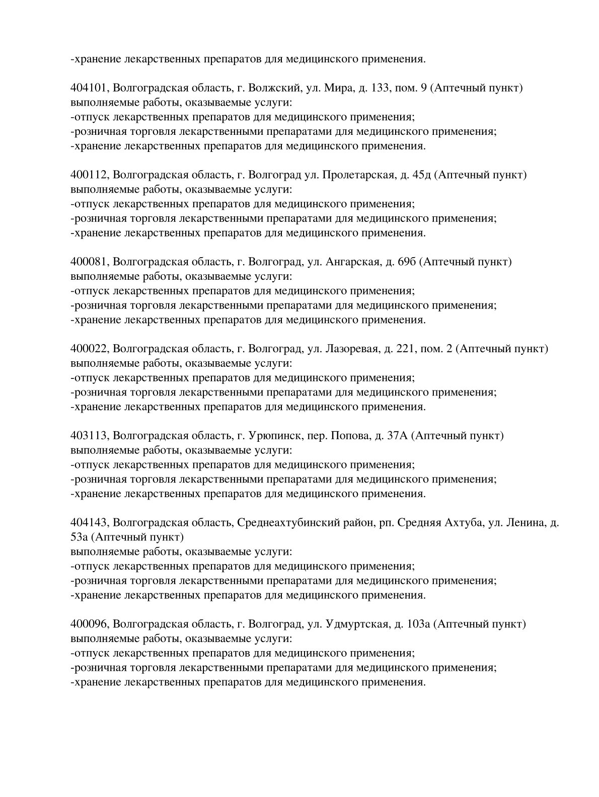 Выписка из реестра лицензий компании-партнера ООО ВЕГА страница 21
