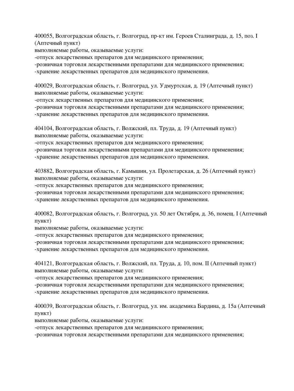 Выписка из реестра лицензий компании-партнера ООО ВЕГА страница 22