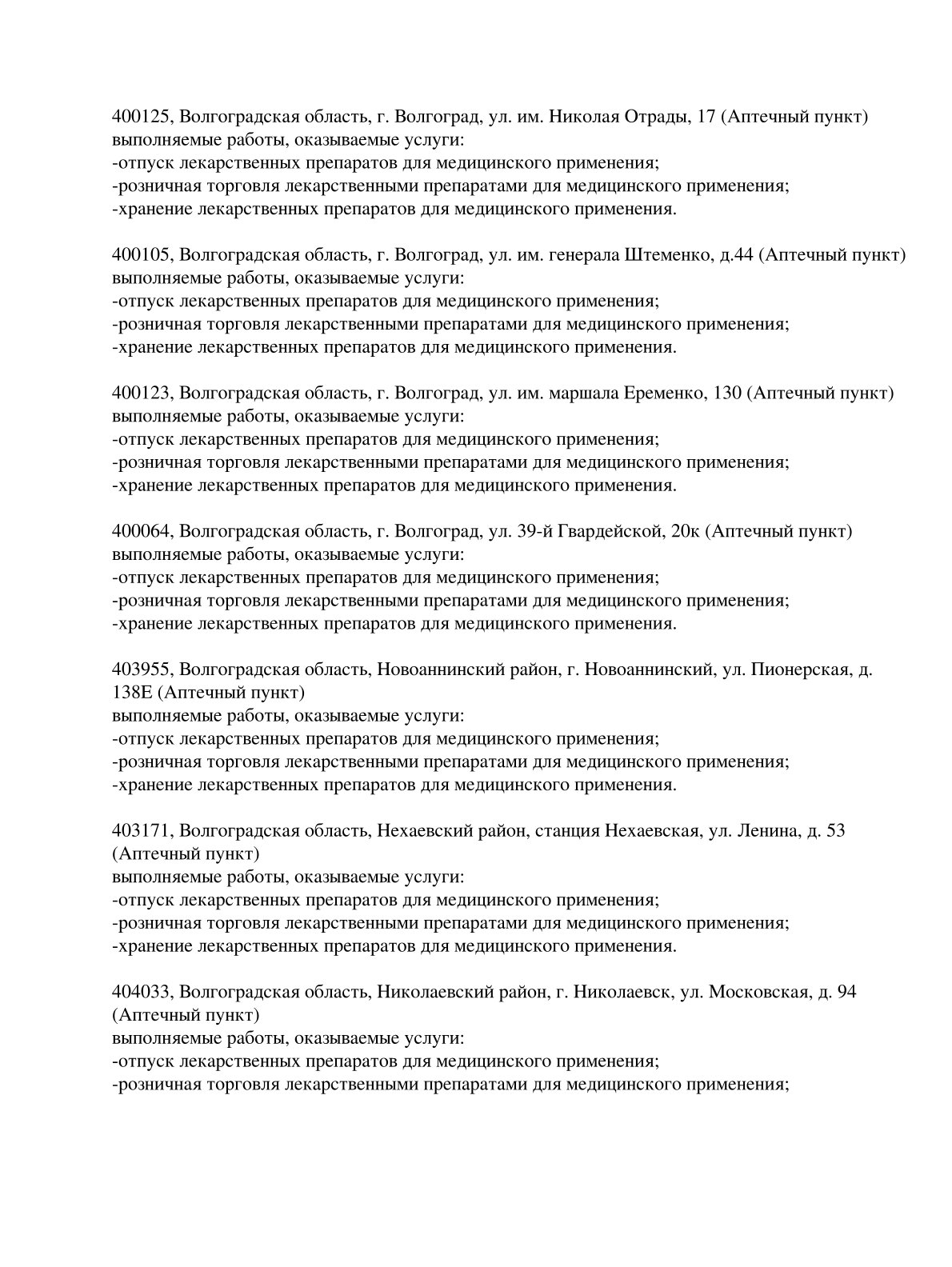 Выписка из реестра лицензий компании-партнера ООО ВЕГА страница 13