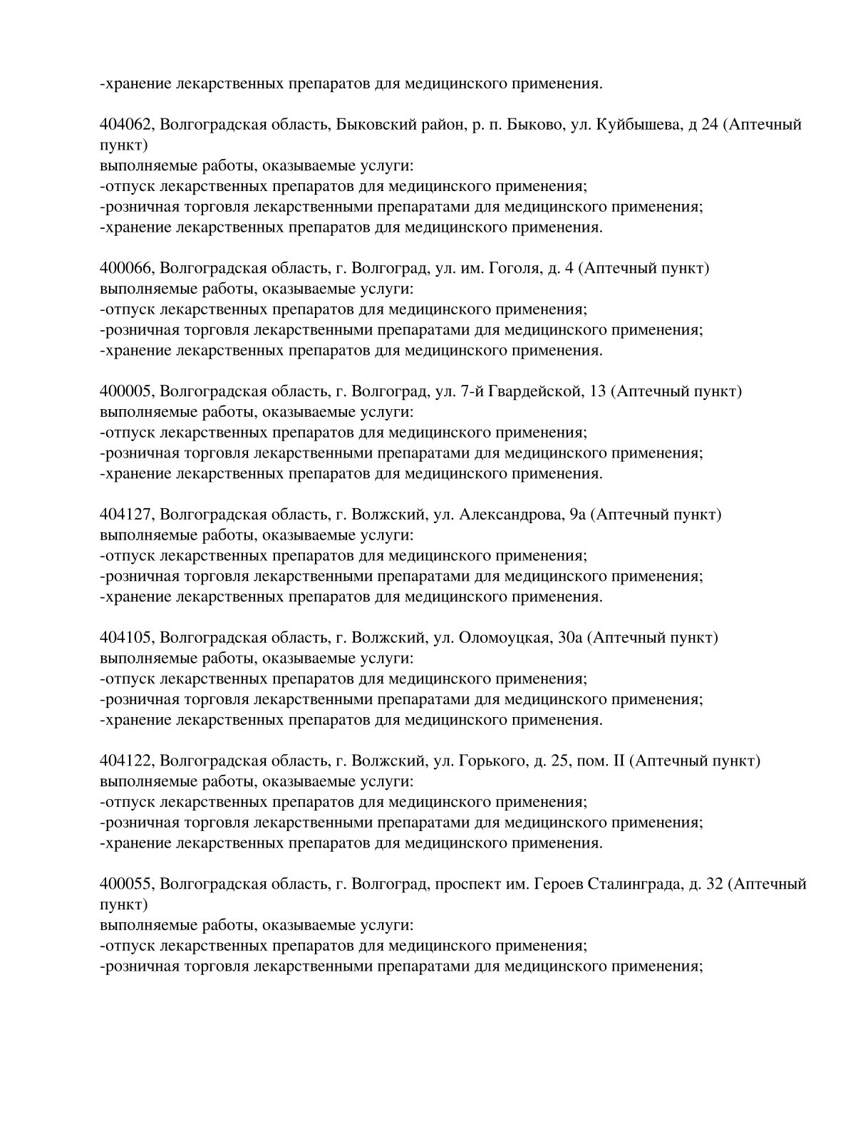 Выписка из реестра лицензий компании-партнера ООО ВЕГА страница 11