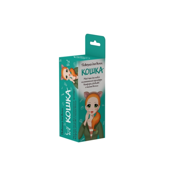 Etude Organix повязка для волос "Кошка", 40г Повязка Пачка картонная ...