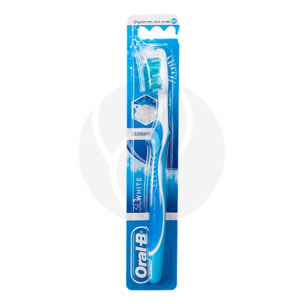 Oral-B 3D White Зубная щетка средней жесткости Отбеливание Зубная щетка ...