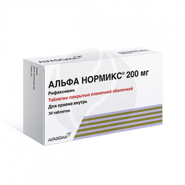 Альфа нормикс таблетки п/о 200мг, №36 Таблетки, покрытые оболочкой .