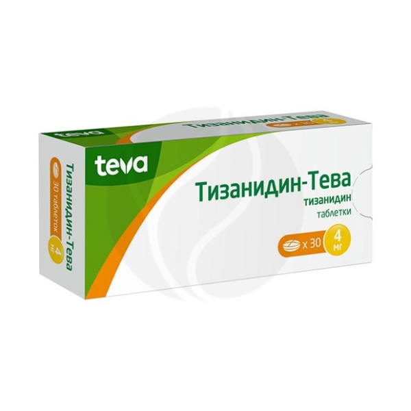 Тизанидин-Тева таблетки 4мг, №30 Таблетки Упаковка Teva Pharmaceutical .