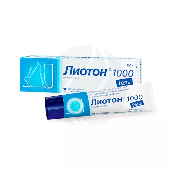 Изображение товара Лиотон 1000 гель д/наружн. прим. 1000МЕ/г, 100г Изображение товара Лиотон 1000 гель д/наружн. прим. 1000МЕ/г, 100г