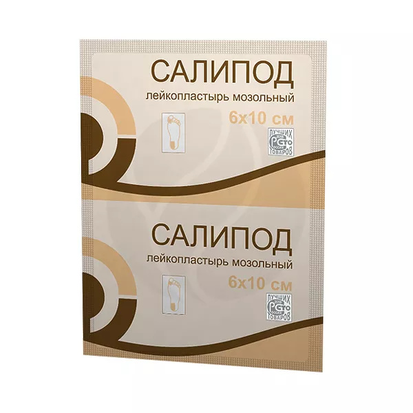 Изображение товара Лейкопластырь мозольный Салипод 6x10 см №1 для избавления от сухих мозолей