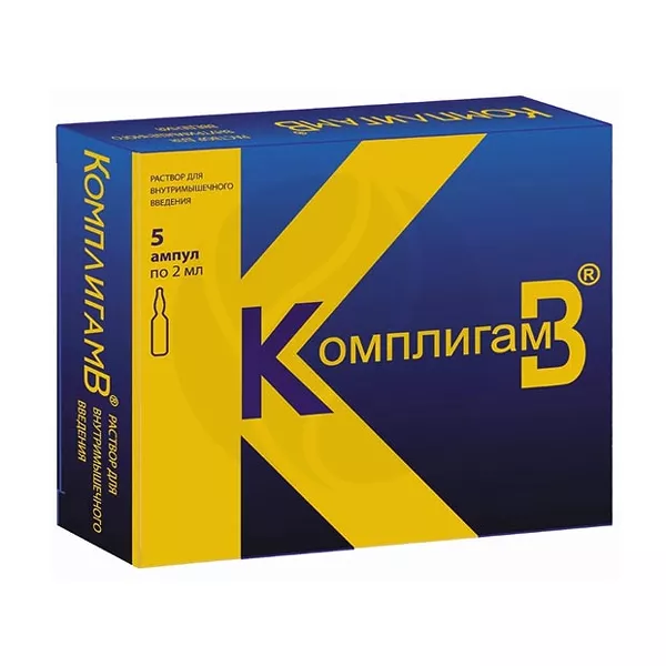 Изображение товара Комплигам B раствор д/в/м введ., 2мл №5 Изображение товара Комплигам B раствор д/в/м введ., 2мл №5