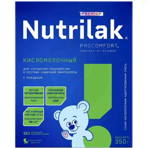 Изображение товара Nutrilak Premium Кисломолочная смесь (0+), 350г Изображение товара Nutrilak Premium Кисломолочная смесь (0+), 350г