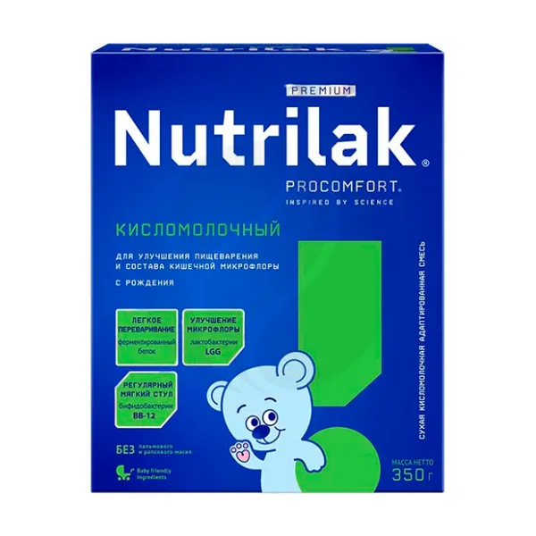 Изображение товара Nutrilak Premium Кисломолочная смесь (0+), 350г Изображение товара Nutrilak Premium Кисломолочная смесь (0+), 350г