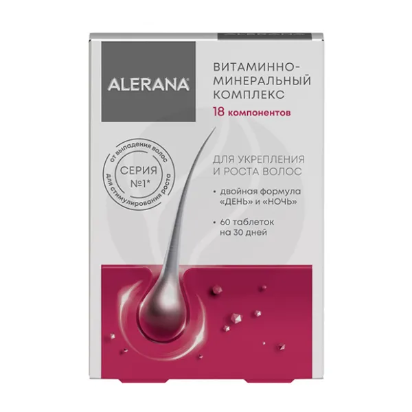 Изображение товара Алерана Витаминно-минеральный комплекс таблетки п/о 60 шт для укрепления волос и кожи