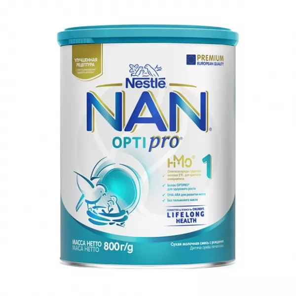 Изображение товара Nestle NAN 1 Optipro сухая молочная смесь (0+), 800г Изображение товара Nestle NAN 1 Optipro сухая молочная смесь (0+), 800г