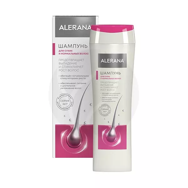 Изображение товара Алерана шампунь для сухих и нормальных волос 250мл натуральное очищение и восстановление Изображение товара Алерана шампунь для сухих и нормальных волос 250мл натуральное очищение и восстановление