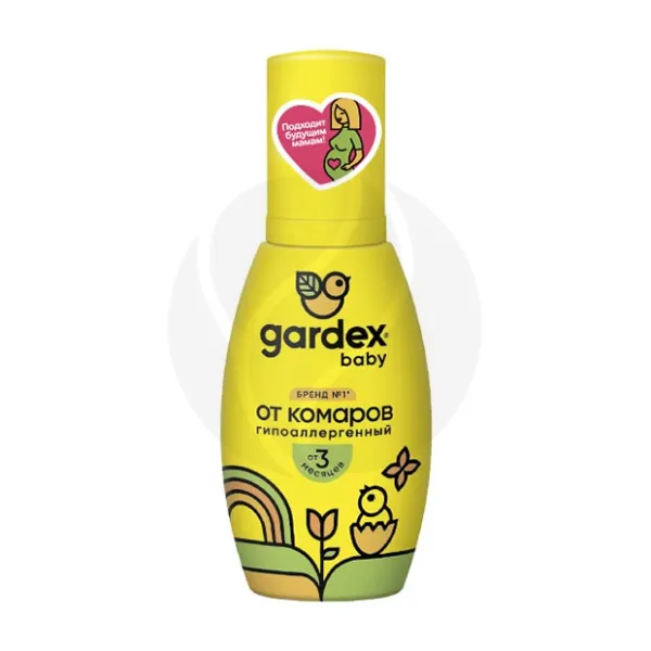 Изображение товара Gardex Baby детский гипоаллергенный спрей от комаров, (3+мес), 75мл Изображение товара Gardex Baby детский гипоаллергенный спрей от комаров, (3+мес), 75мл