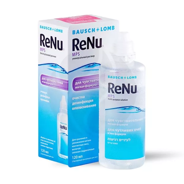 Изображение товара ReNu MPS раствор для обработки контактных линз 120мл, дезинфекция и увлажнение