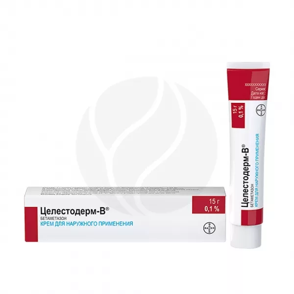 Целестодерм-В крем д/наружн. прим. 0,1%, 15г