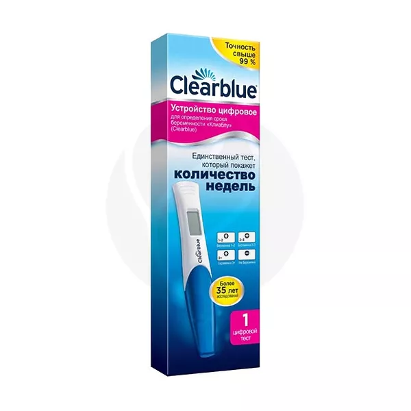 Изображение товара Clearblue тест цифровой для определения беременности, 1шт Изображение товара Clearblue тест цифровой для определения беременности, 1шт