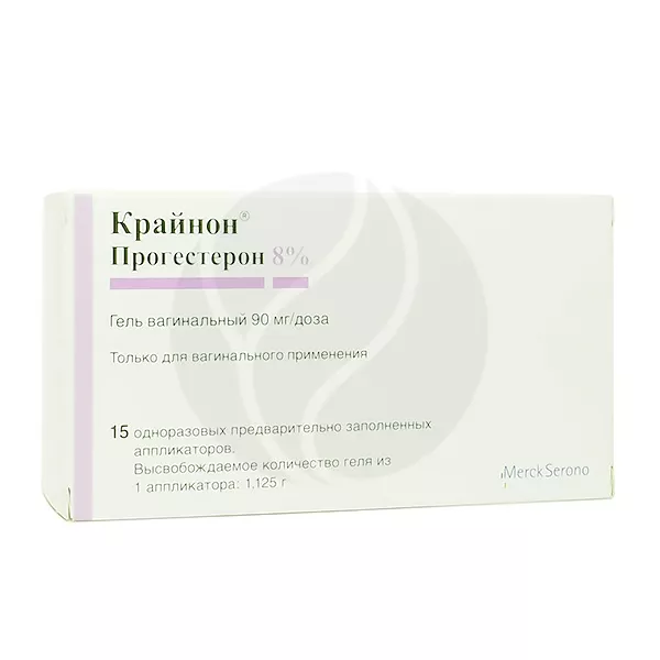 Изображение товара Крайнон гель вагинальный с прогестероном, 15 аппликаторов, эффективная гормональная терапия