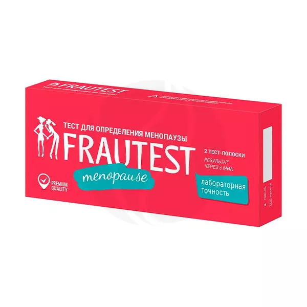 Изображение товара Frautest Menopause тест на определение менопаузы, 2шт Изображение товара Frautest Menopause тест на определение менопаузы, 2шт
