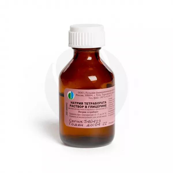 Натрия тетрабората раствор д/местн. и наружн. прим. 20%, 30г Тульская ф.ф-ка