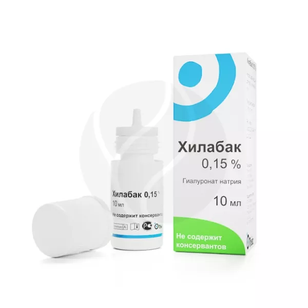 Хилабак раствор увлажняющий д/глаз и конт.линз, 10мл