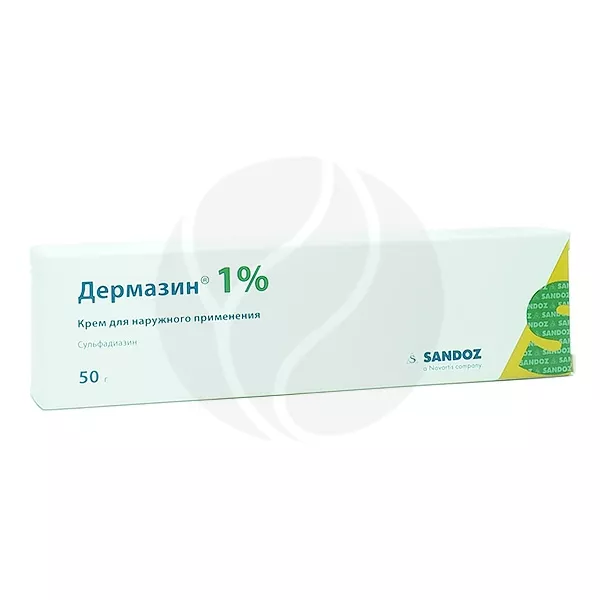 Дермазин крем д/наружн. прим. 1%, 50г,Сандоз