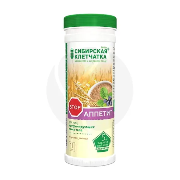 Изображение товара Сибирская клетчатка Stop аппетит, 170г Изображение товара Сибирская клетчатка Stop аппетит, 170г
