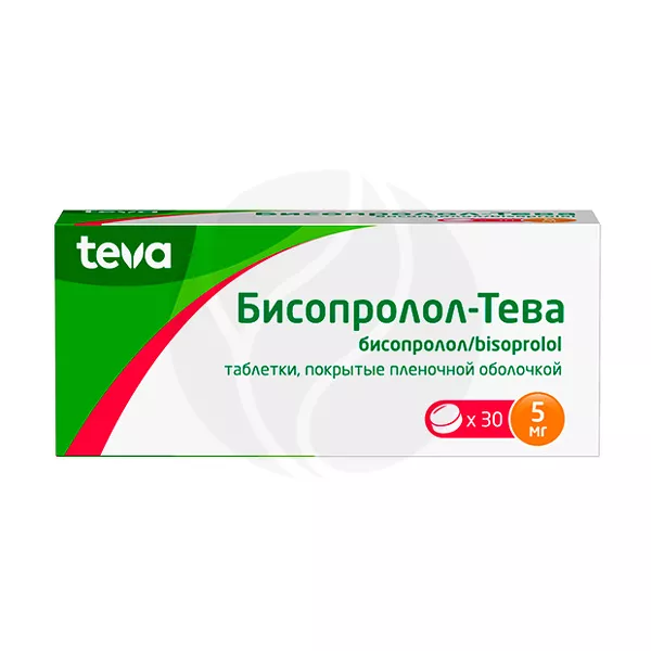 Изображение товара Бисопролол-Тева 5 мг таблетки для снижения давления и лечения сердца