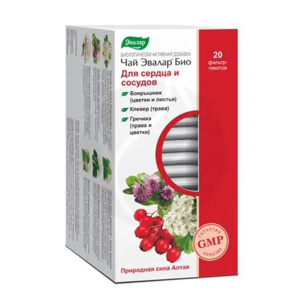 Эвалар Био чай для сердца и сосудов, 1,5г №20