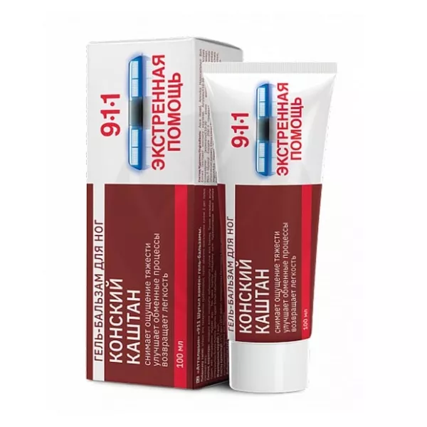 Изображение товара Гель-бальзам для ног 911 Конский каштан 100мл