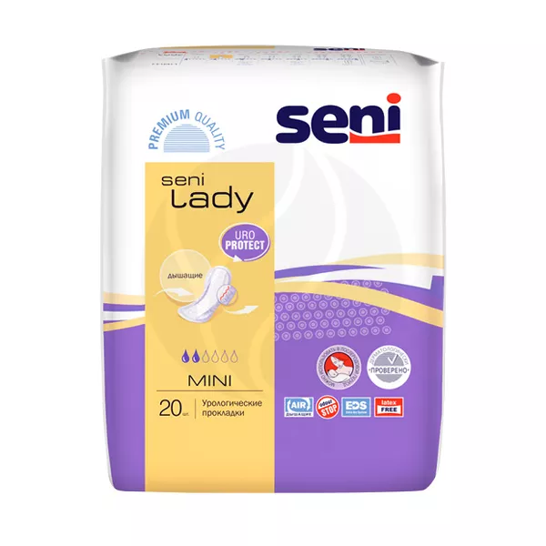 Изображение товара Seni Lady Mini прокладки урологические, 20шт Изображение товара Seni Lady Mini прокладки урологические, 20шт