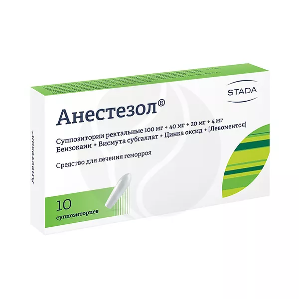 Анестезол суппозитории рект., №10
