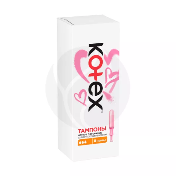 Изображение товара Kotex Normal Тампоны с аппликатором №8 гигиенические средства Изображение товара Kotex Normal Тампоны с аппликатором №8 гигиенические средства