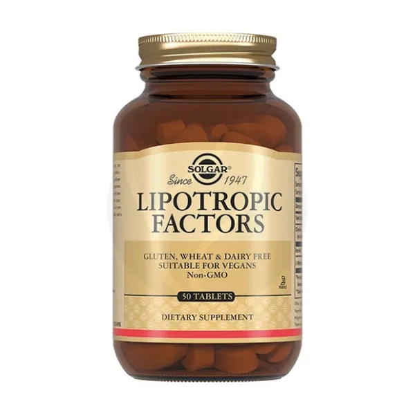 Изображение товара Solgar Липотропный фактор таблетки для поддержки обмена веществ и снижения веса 50 шт