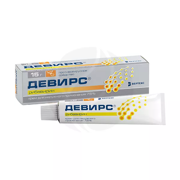 Изображение товара Девирс крем д/наружн. прим. 7,5%, 15г Изображение товара Девирс крем д/наружн. прим. 7,5%, 15г