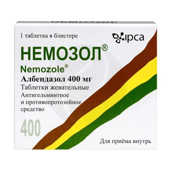 Изображение товара Немозол таблетки жевательные 400мг No1 - эффективность и удобство применения