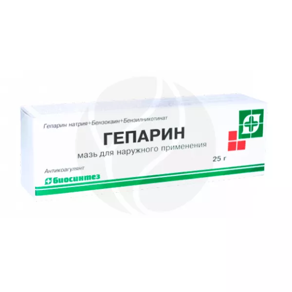Изображение товара Гепарин мазь для наружного применения 25 г - эффективное средство от тромбозов