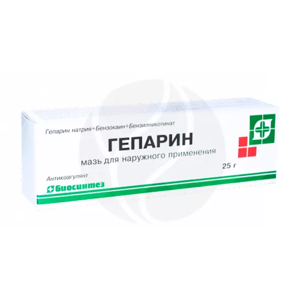 Изображение товара Гепарин мазь для наружного применения 25 г - эффективное средство от тромбозов