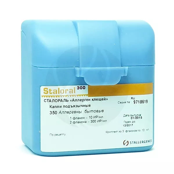Изображение товара Сталораль Аллерген клещей подъязычные капли 10 и 300 ИР/мл, 10мл