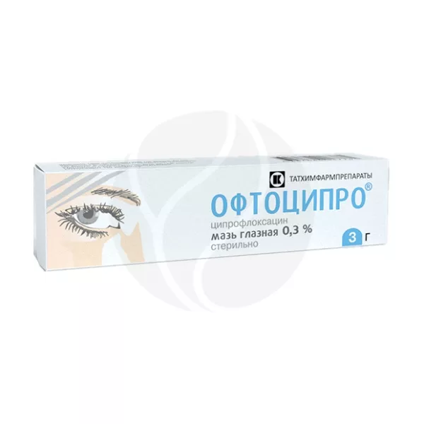 Офтоципро мазь глазная 0,3%, 3г