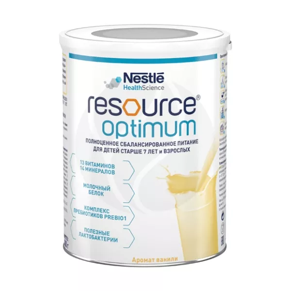 Изображение товара Сухая смесь Nestle Resource Optimum со вкусом ванили, 400г