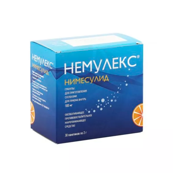 Изображение товара Немулекс гран. для приготовления суспензии 100мг №30 - противовоспалительное средство