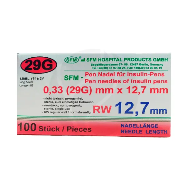 Изображение товара Игла для инсулиновых инжекторов 29G (0.33х12,7мм) №100 Германия